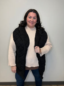 Quilted Vest with Hood