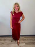 Solid Cap Sleeve Dress