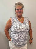 Sleeveless Ruffle Top