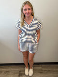 Ribbed Stripe Shortie