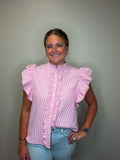 Striped Ruffle TOp