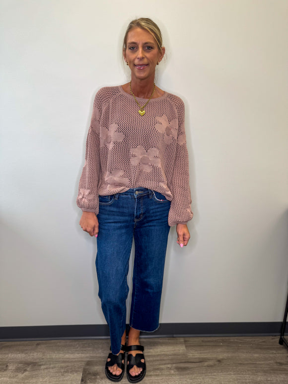 Mid Rise Wide Leg Jean