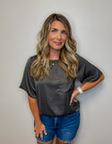 Satin Short Sleeve top