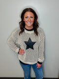 Star Crochet Sweater