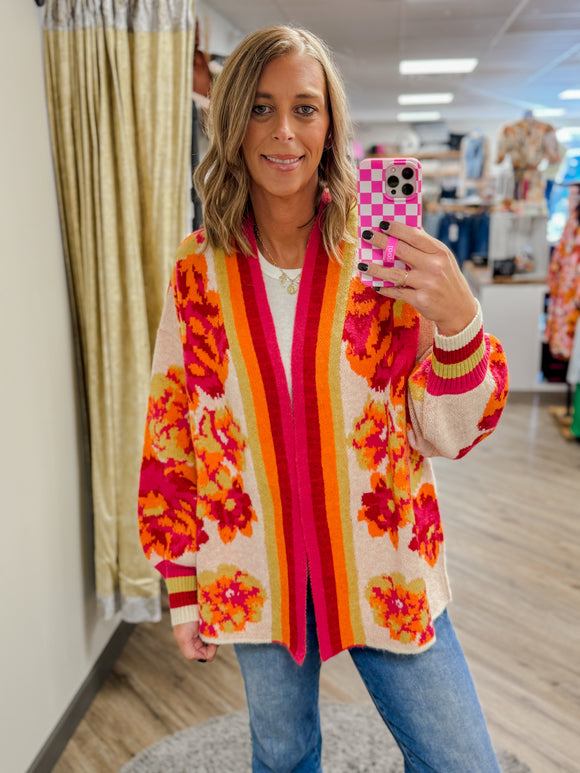 Bold Floral Cardi