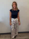 Animal Print Wide Leg Pant
