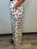 Animal Print Wide Leg Pant