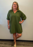 Split V-Neck Dress
