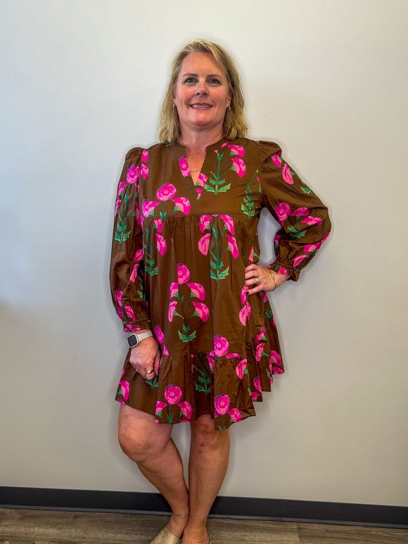 Mix Floral Tunic Dress
