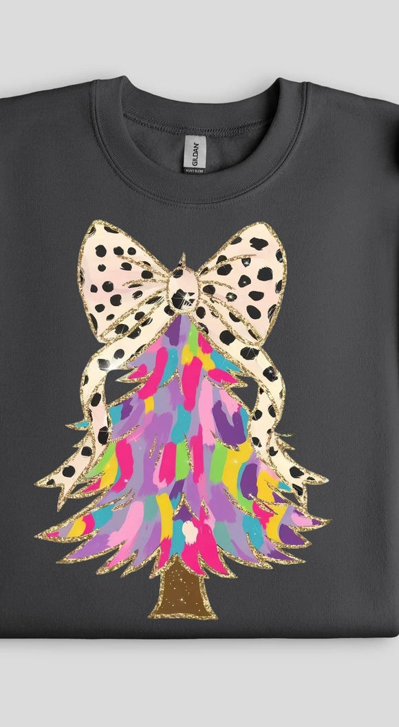 Leopard Bow Tree Sweatshirt