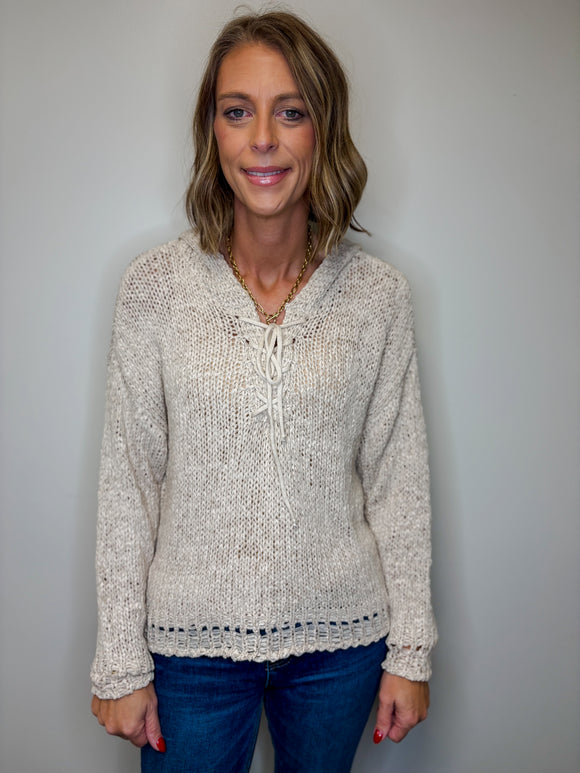 Oversized Loose Knit Hoodie