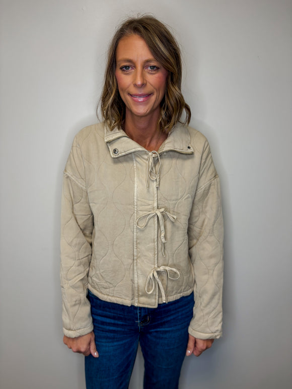 Quilted Tie Jacket