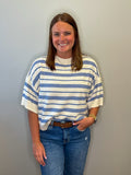 Thin Stripe Boxy Sweater