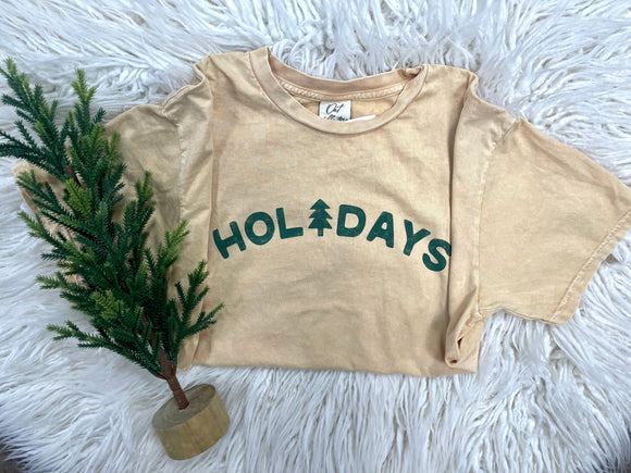 Holidays Mineral Wash Graphic Tee