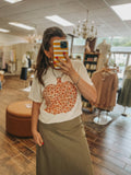 Retro Floral Pumpkin  Graphic Tee | Trendy Fall Tee