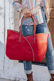 2 2-in-1 Stitch Trim Detail Shoulder/Tote Set Bag