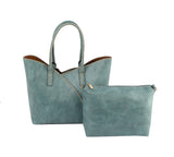 2 2-in-1 Stitch Trim Detail Shoulder/Tote Set Bag