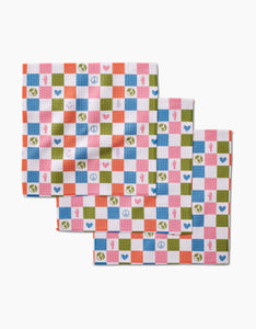 Earth Day Checkers Dishcloth Set