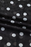 OMG! Polka Dot Mesh Mock Neck Long Sleeve Top