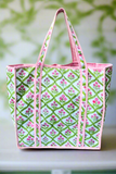 Miller Pink and Green Floral Tote Bag