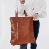 Upper East Side Vegan Leather Backpack & Crossbody Tote Bag