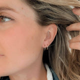 Twist-In Double Huggie Hoop Earrings, 14k Gold Fill & Silver