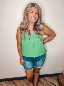 Gathered Back Sleeveless Top