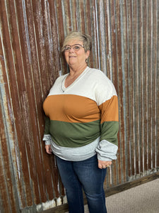 Multi Color Colorblock Top