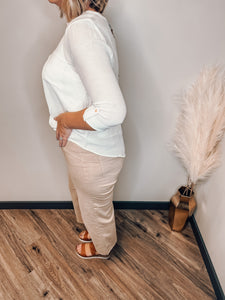 Dyed Crop Wide Leg Pant